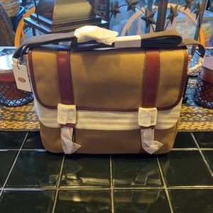 NWT Fossil Small Messenger Bag Khaki Color